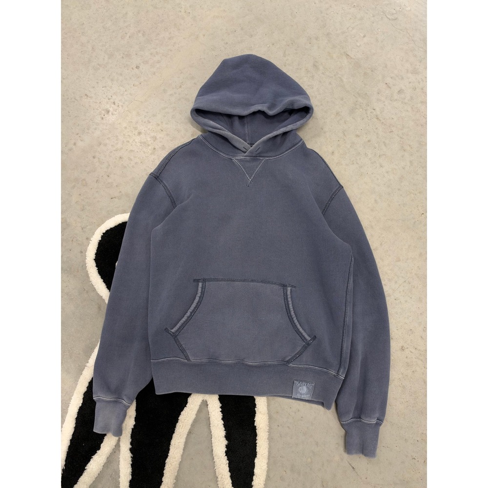 Polo Ralph Lauren Faded Blue Pullover Hoodie Mens Small Vintage Wash Fleece